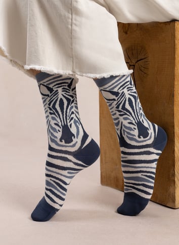Sokken met print - katoenblend BLEUFORET Blauw